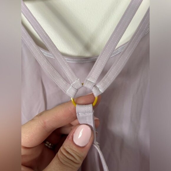 Lululemon Go For Double Tank Silver Lilac Size 4 - Picture 11 of 12